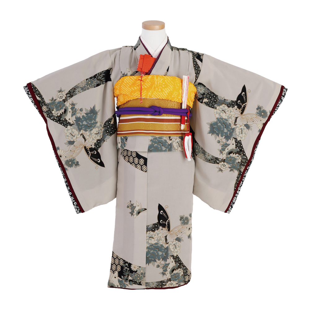 グレー紗　帯