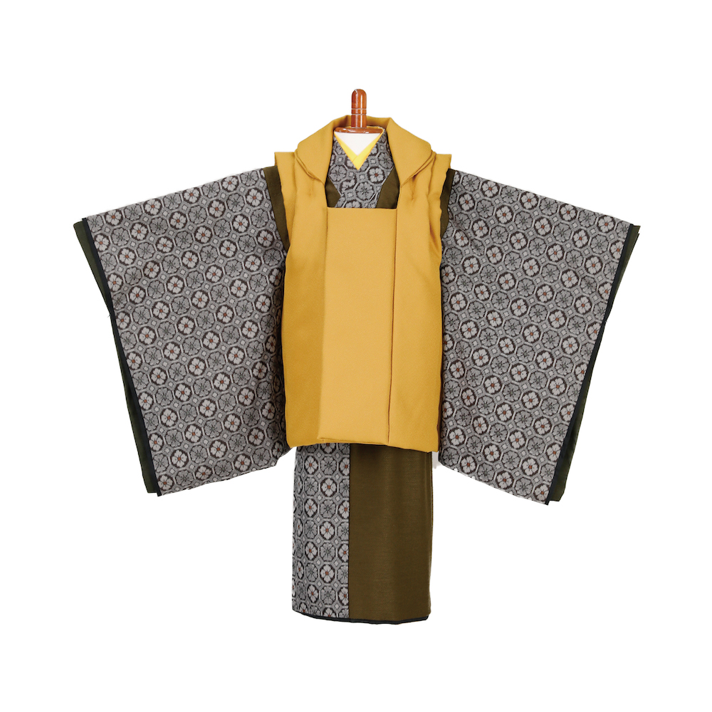モス大島花模様　被布