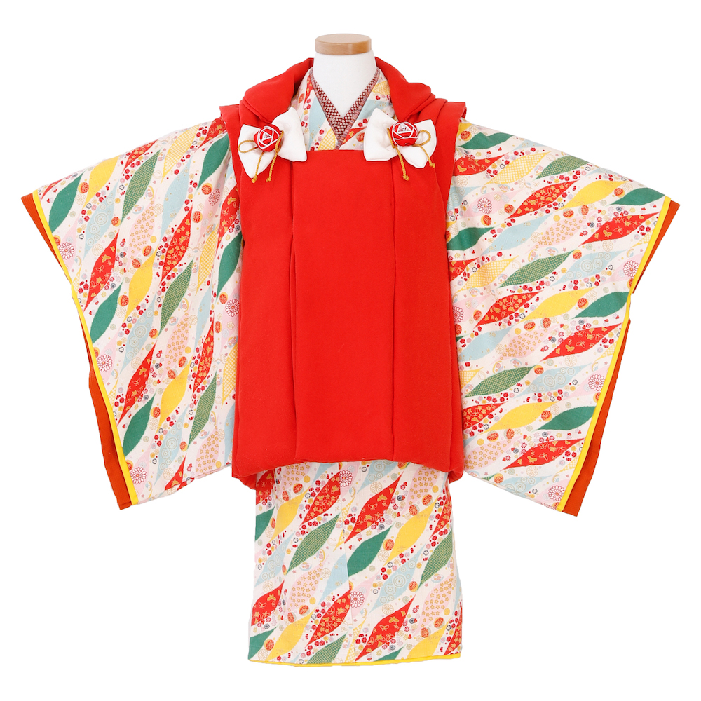 オレンジ小花　被布
