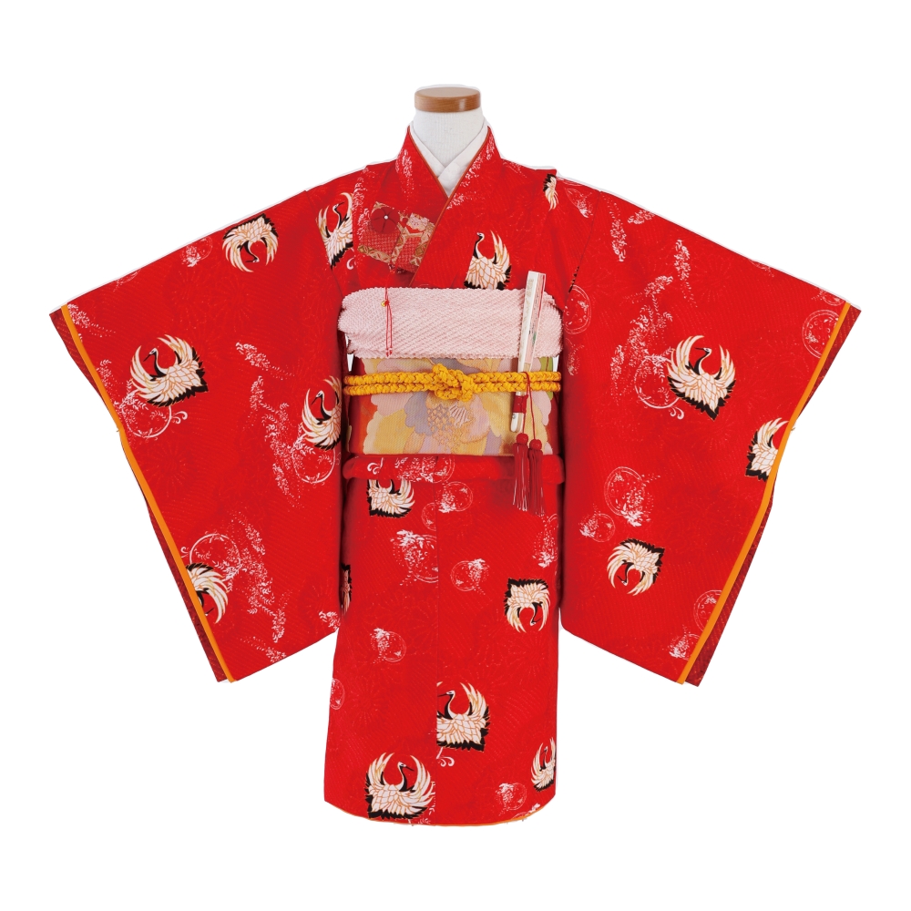 朱色鶴 帯